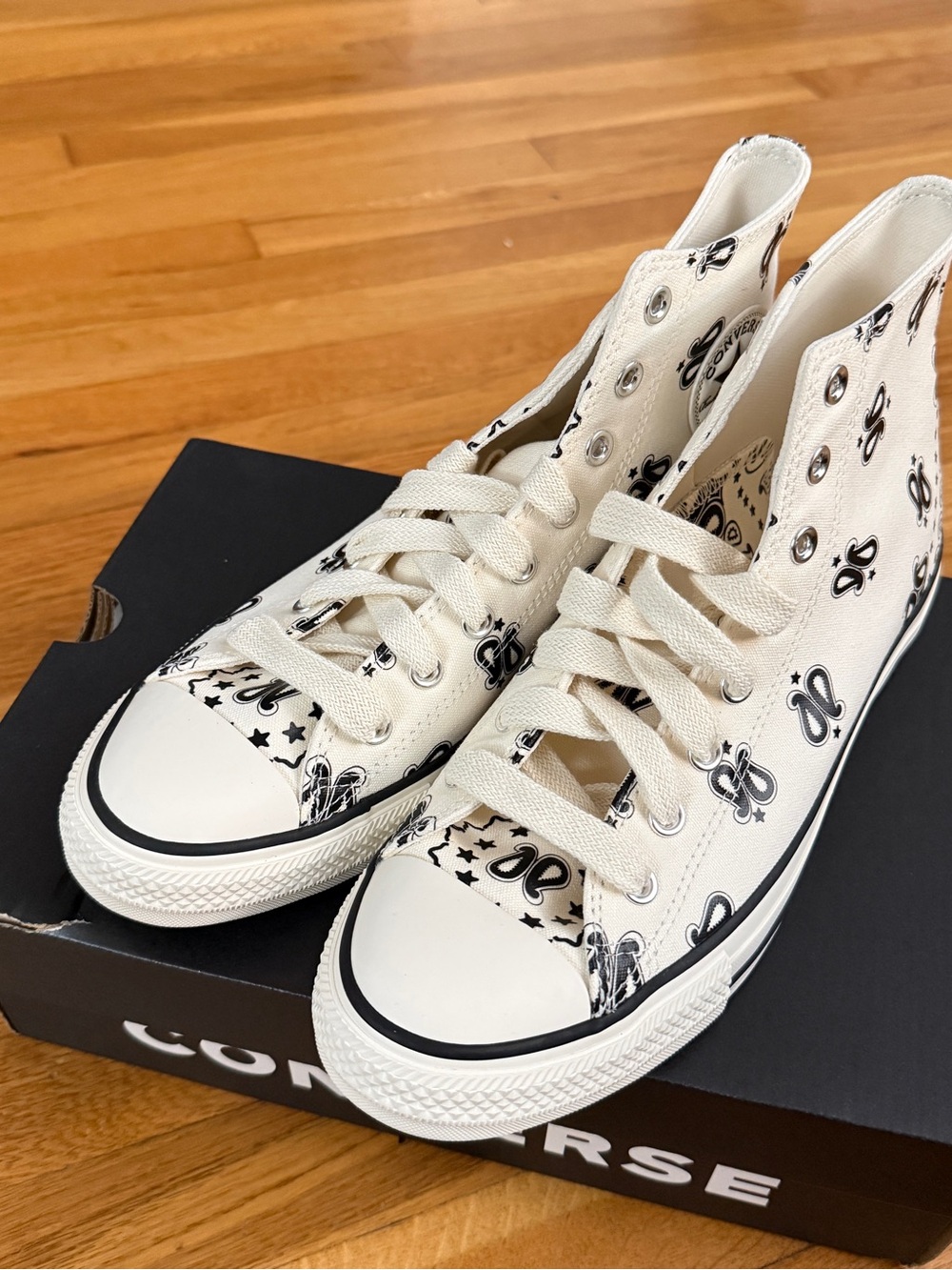 NEW Converse Chuck Taylor All Star Hi Paisley Egret Shoes Mens Size 10.5 A15810F